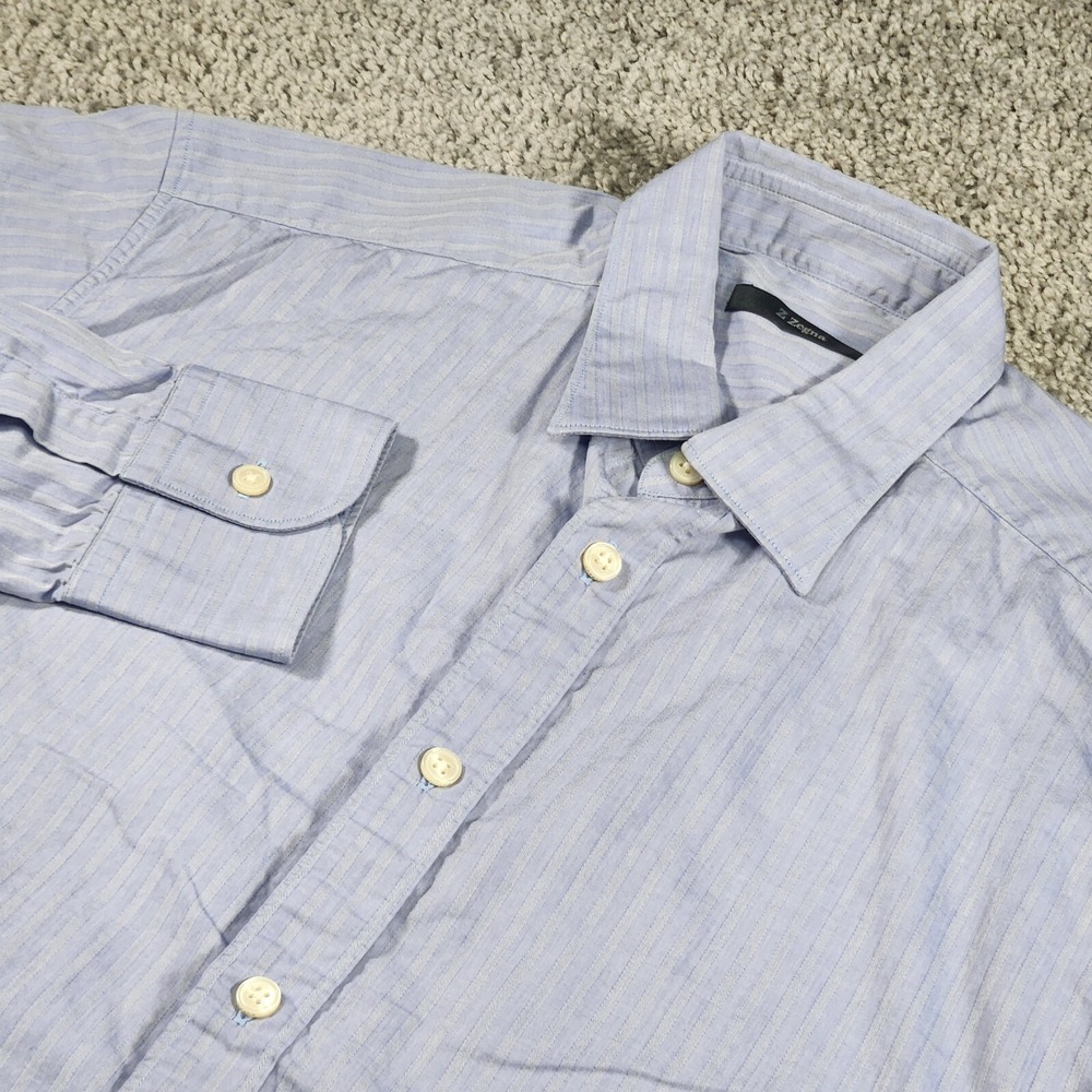 Ermenegildo Zegna Shirt Mens 15.5 39 Z City Dress Career Office Luxury Designer
